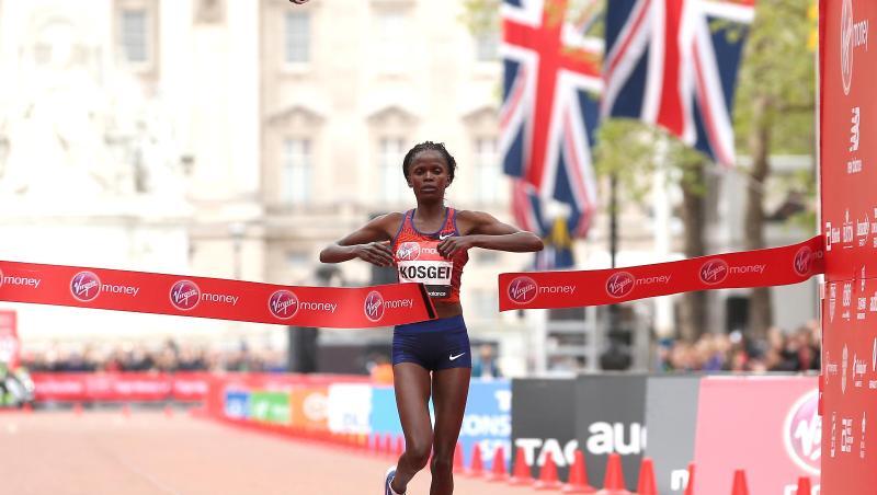 Lief beim Chicago-Marathon Weltrekord: London-Siegerin Brigid Kosgei aus Kenia. Lief beim Chicago-Marathon Weltrekord: London-Siegerin Brigid Kosgei aus Kenia.