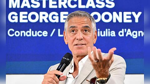 George Clooney hielt bei den Filmfestspielen in Venedig am Donnerstag eine Masterclass.