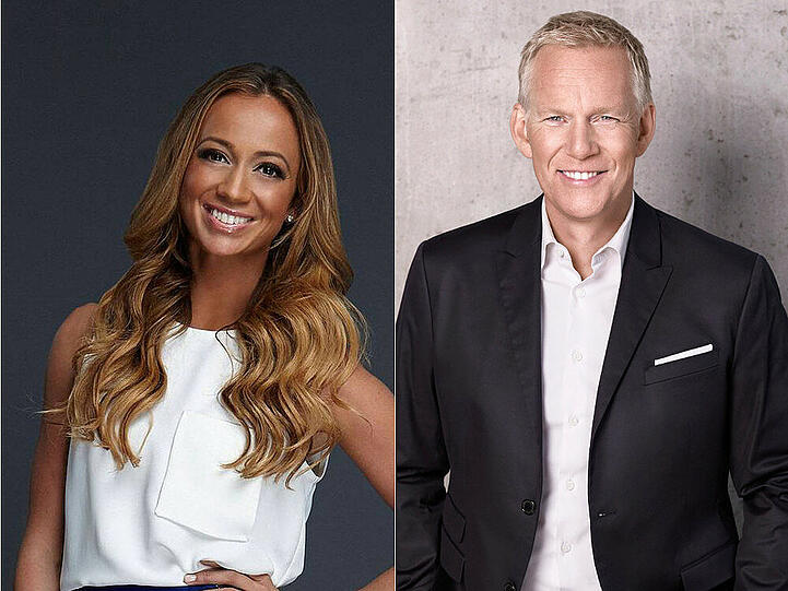 Kate Abdo und Johannes B. Kerner werden gemeinsam durch die ZDF-Show "1000 - Wer ist die Nummer 1?" führen