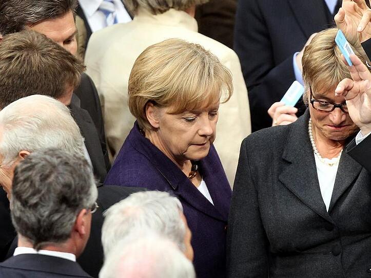 Bundeskanzlerin während der Abstimmung