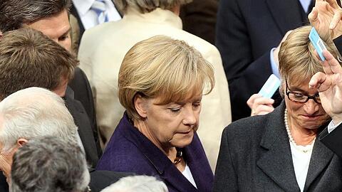 Bundeskanzlerin während der Abstimmung