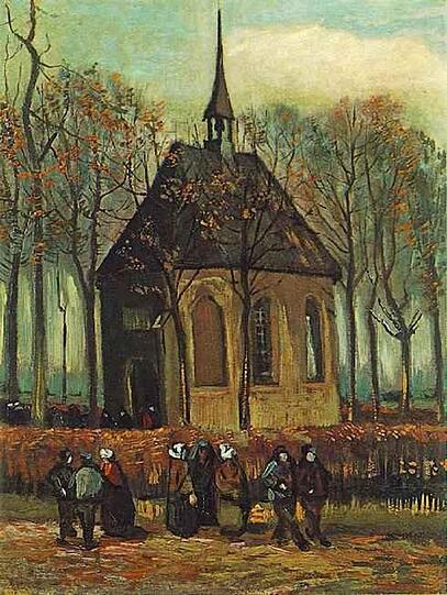 Auch das Gemälde "Die Kirche von Nuenen mit Kirchgängern" von 1884/1885 wurde 14 Jahre nach dem spektakulären Einbruch gefunden.