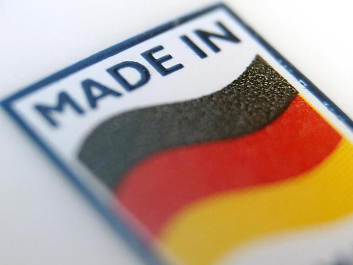 Ein Logo mit der Aufschrift "Made in Germany".