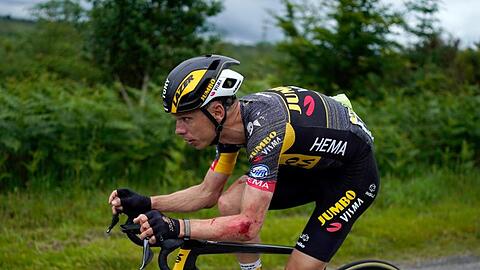 Tony Martin fuhr nach seinem schweren Sturz mit Verletzungen weiter.