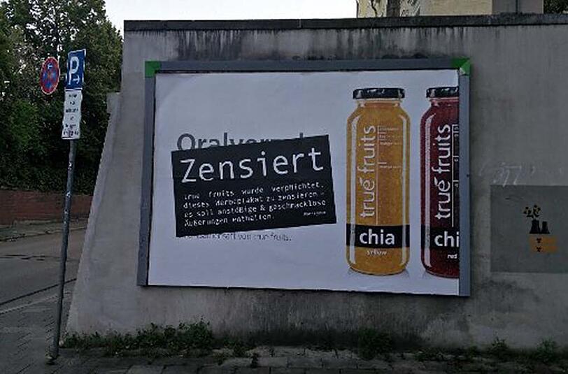 Diesen Spruch fand offenbar jemand nicht so lustig.