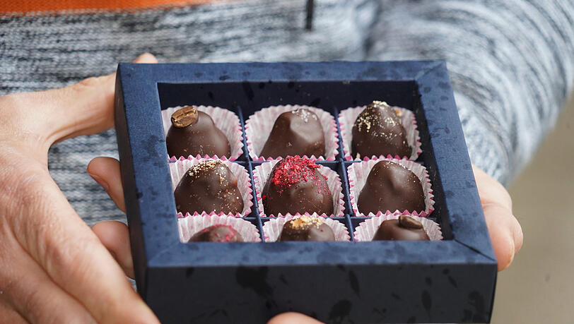 Die Pralinen: edel, fein und nicht zu süß. Die Pralinen: edel, fein und nicht zu süß.