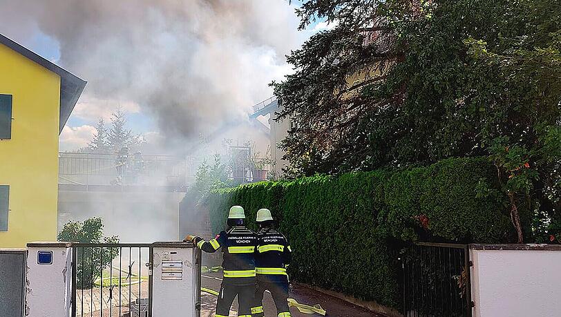 Ein Foto vom Einsatzort in Untermenzing.