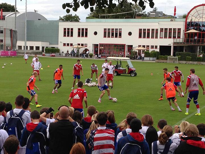 Die Trainingseinheit des FC Bayern München am Samstagvormittag.