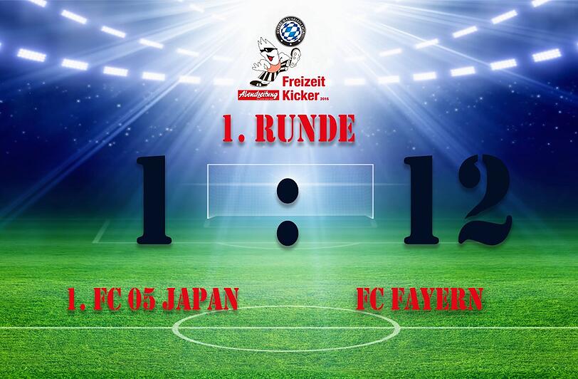 Klar gewann der FC Fayern das Spiel in der 1. Runde gegen den 1. FC 05 Japan.