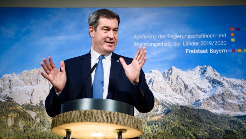 Markus Söder (CSU), Ministerpräsident von Bayern, spricht nach der Ministerpräsidentenkonferenz. Foto: Gregor Fischer/dpa Markus Söder (CSU), Ministerpräsident von Bayern, spricht nach der Ministerpräsidentenkonferenz. Foto: Gregor Fischer/dpa