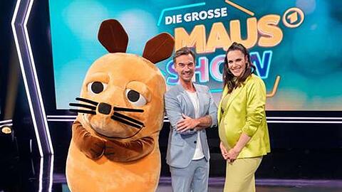 "Die große Maus-Show": Gastgeberin Esther Sedlaczek (r.) mit Florian Silbereisen.