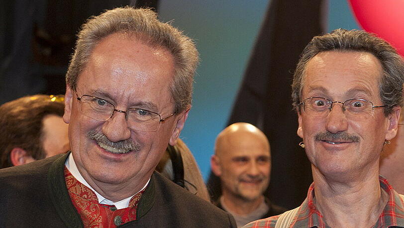 Alte Zeiten: Christian Ude (li.), damals noch Münchens Oberbürgermeister, und Kabarettist Uli Bauer in seiner Rolle als Christian Ude am Nockherberg