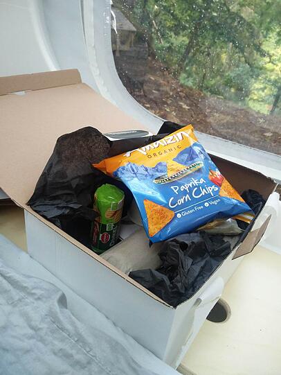 Die Snackbox. Alle Materialen sind nachhaltig, der ökologische Fußabdruck ist so gering wie möglich.