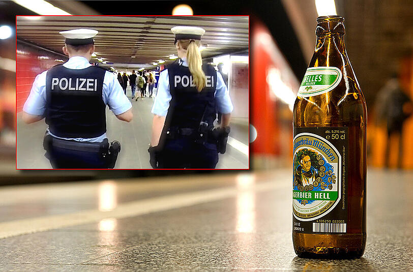 Einsatz am Marienplatz. Ein Betrunkener im Gleis löste eine Notbremsung aus.