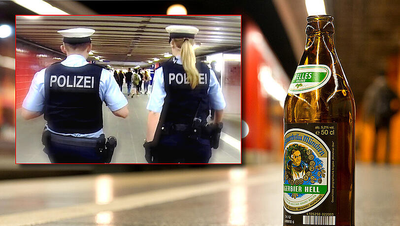 Einsatz am Marienplatz. Ein Betrunkener im Gleis löste eine Notbremsung aus. Einsatz am Marienplatz. Ein Betrunkener im Gleis löste eine Notbremsung aus.