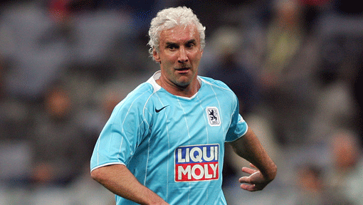 Rudi Völler 2005 im Nostalgiederby des TSV 1860 gegen den FC Bayern.