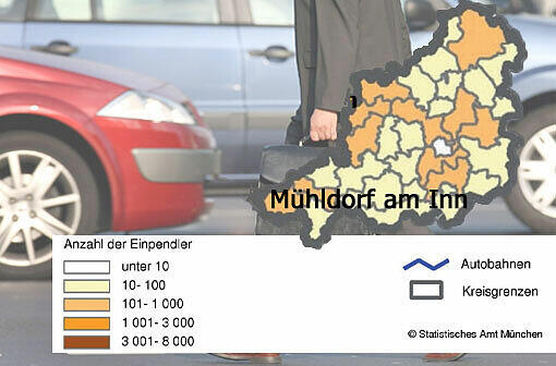 MÜHLDORF AM INN: Einpendlerinnen 3982 Auspendler/innen 218 zusammen 4200