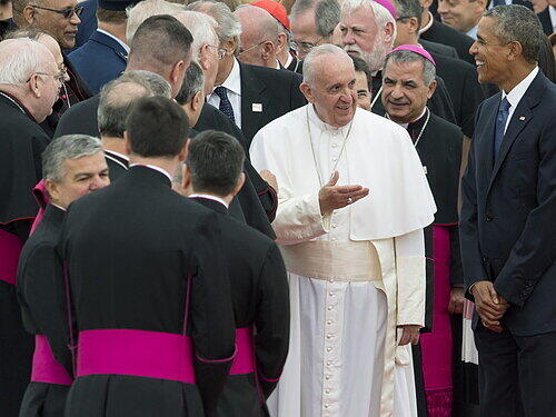 Zum ersten Mal besucht Papst Franziskus die USA und wird auch die erste Heiligsprechung auf amerikanischem Boden durchführen.