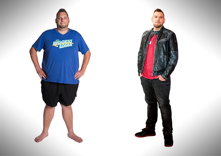 Lukas wurde Dritter. Er hat 61 Kilo abgenommen.