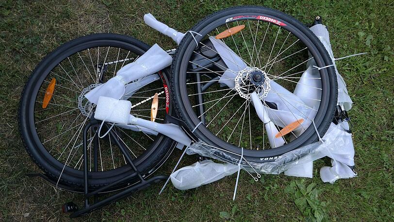 So wird das Bike aus China im Karton angeliefert. Die Montage ist leicht zu bewerkstelligen.
