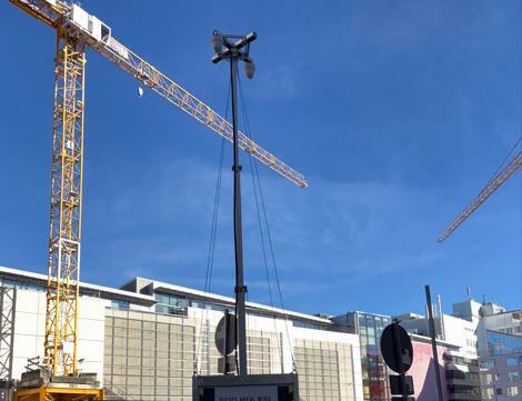 Der zweite Turm im Bereich Zweigstraße und Adolf-Kolping-Straße. Hier stehen bereits vier Kameras, die sichern aber nur die Baustelle hinter dem Mathäser-Kino. Der zweite Turm im Bereich Zweigstraße und Adolf-Kolping-Straße. Hier stehen bereits vier Kameras, die sichern aber nur die Baustelle hinter dem Mathäser-Kino.