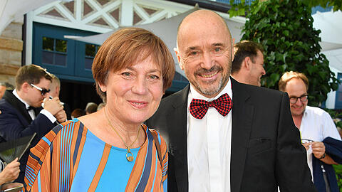 Rosi Mittermaier (&dagger;) und Christian Neureuther im Juli 2019.