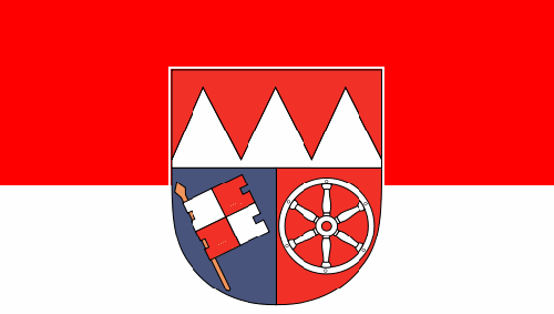 Das Wappen des Regierungsbezirks Unterfranken.