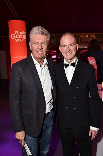 OB Dieter Reiter und Radio Gong 96.3-Moderator Mike Thiel.
