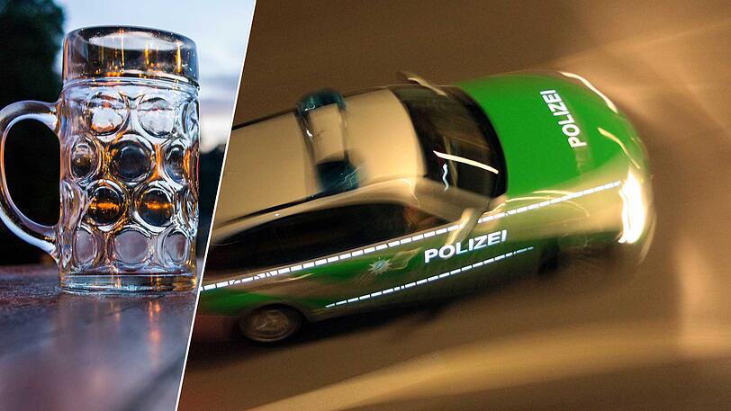 Ein Polizist wurde in Geretsried durch einen Maßkrug erheblich verletzt.