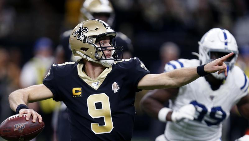 Drew Brees von den New Orleans Saints stellte einen neuen Touchdown-Rekord auf. Drew Brees von den New Orleans Saints stellte einen neuen Touchdown-Rekord auf.