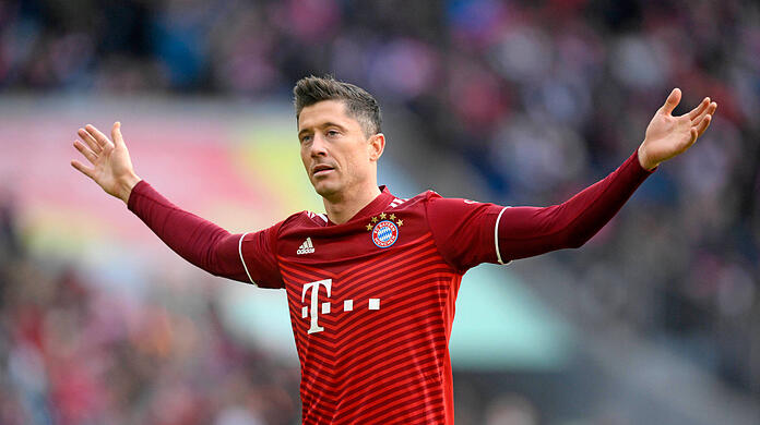 Im Torjubel geübt: Robert Lewandowski vom FC Bayern.