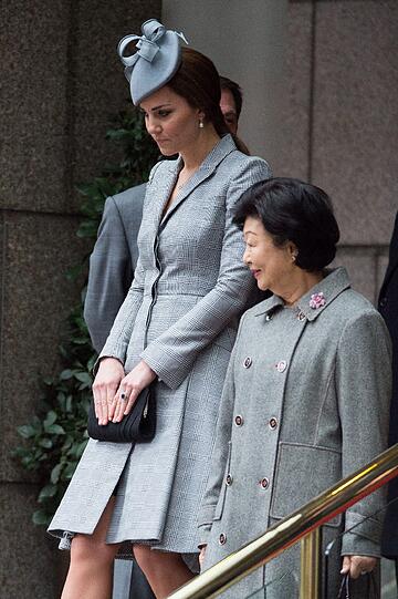 Zusammen mit Prinz William empfing die schwangere Herzogin Kate den Staatspräsidenten von Singapur, Tony Tan Keng Yam, und seine Frau in London.