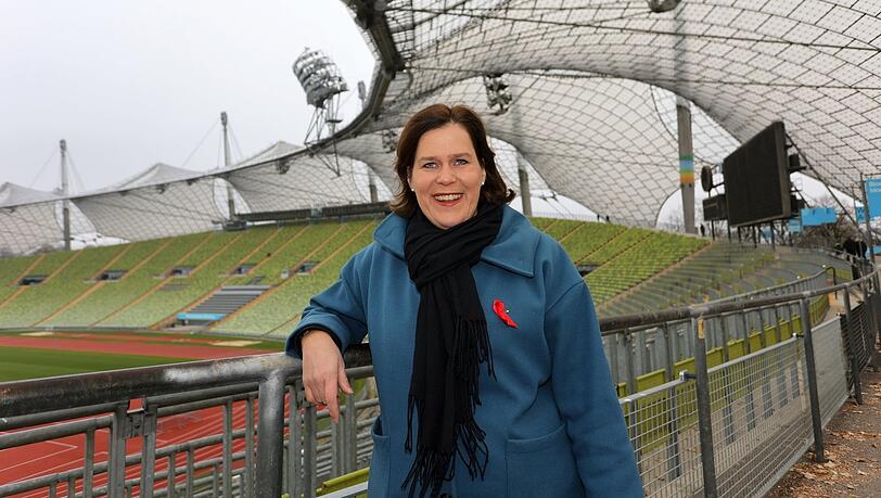 Sport-Bürgermeisterin Verena Dietl nennt das Grünwalder Stadion ihren Lieblingsort in München, dieses Foto entstand aber im Olympiastadion.