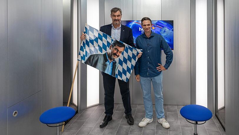 Markus Söder und Fabian Köster (r.) im neuen Format "heute show extra - Next Stop Köster".