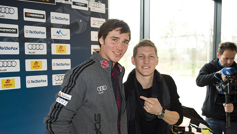 Felix Neureuther und Bastian Schweinsteiger im Jahr 2010. Neureuther machte später Karriere im Wintersport. Schweinsteiger wurde 2014 Fußball-Weltmeister. Felix Neureuther und Bastian Schweinsteiger im Jahr 2010. Neureuther machte später Karriere im Wintersport. Schweinsteiger wurde 2014 Fußball-Weltmeister.