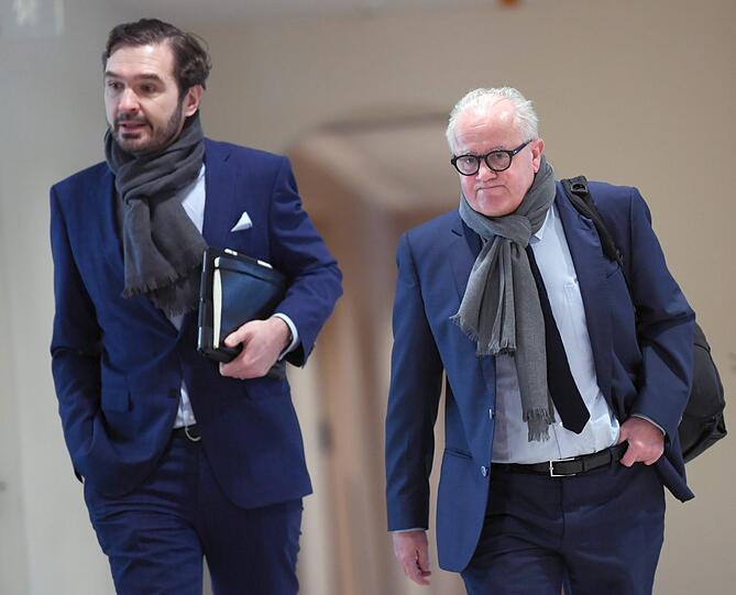 Die Bosse des DFB: Generalsekretär Friedrich Curtius (l.) und Präsident Fritz Keller