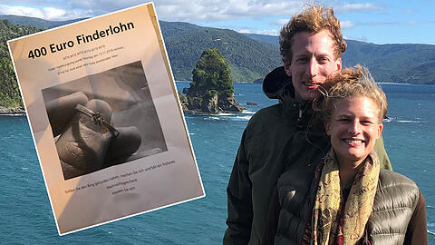 Catharina und Lutz Lehmann in Chile: Damals machte er ihr einen Heiratsantrag. Jetzt suchen die Beiden nach dem verlorenen Verlobungsring.