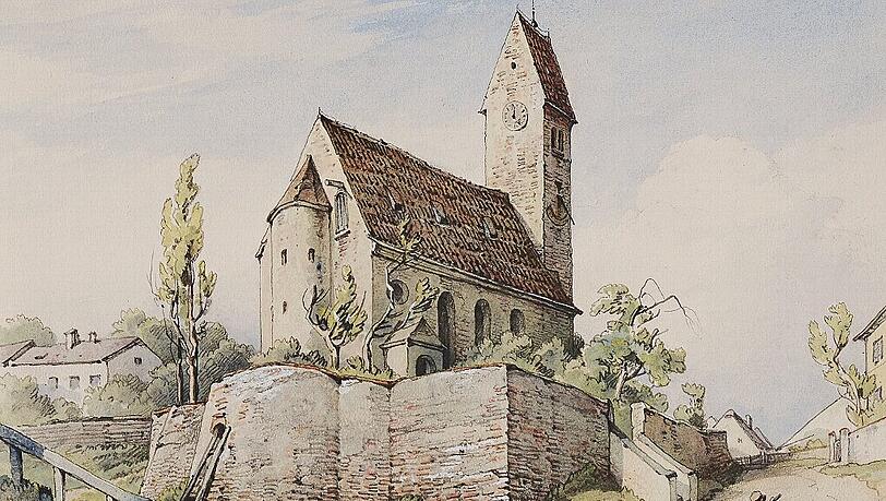 Die „alte Kirche in Gießing“ stand bis zum Jahr 1888 auf dem Giesinger Berg neben der heutigen Heilig-Kreuz-Kirche. Sie wurde zugunsten einer Gartenanlage abgerissen. Die „alte Kirche in Gießing“ stand bis zum Jahr 1888 auf dem Giesinger Berg neben der heutigen Heilig-Kreuz-Kirche. Sie wurde zugunsten einer Gartenanlage abgerissen.