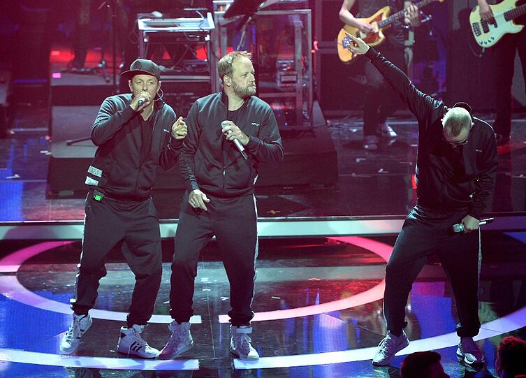 Die Gruppe "Die Fantastischen Vier" tritt bei der Verleihung des Musikpreises Echo auf.