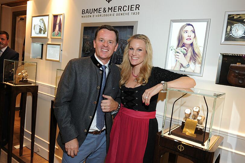 Alain Zimmermann (CEO Baume & Mercier) und Christina Surer