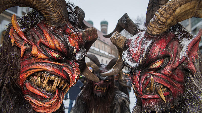Eine Traditon: Der Krampuslauf in der Münchner Innenstadt. Die Bilder vom Sonntag.
