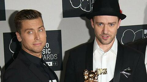 Lance Bass (li.) und Justin Timberlake auf dem roten Teppich im Jahr 2013.
