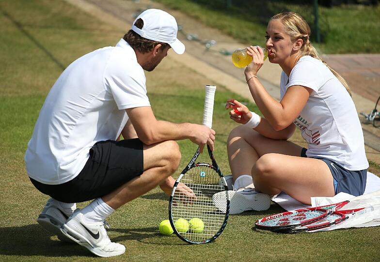Letztes Training vor dem Finale in Wimbledon für Sabinbe Lisicki.