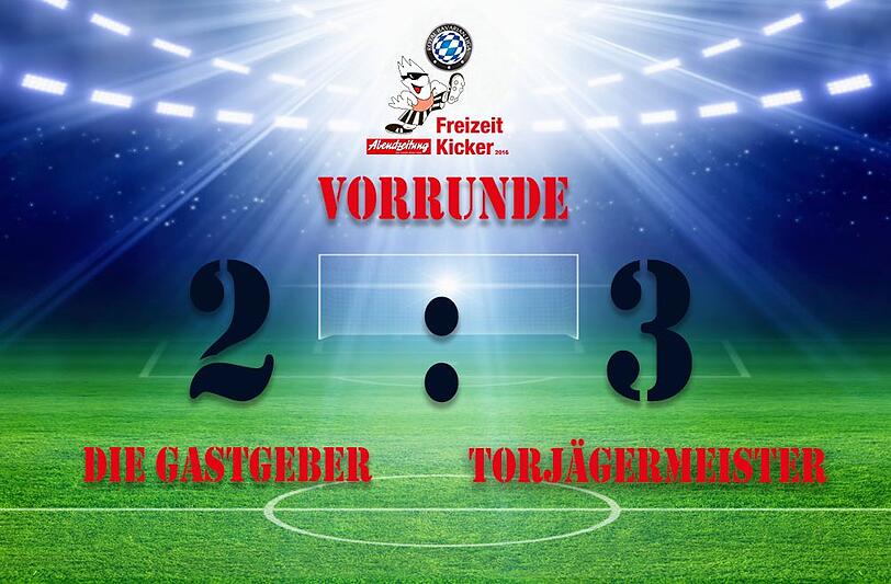 Die Torjägermeister gewinnen mit 2:3.