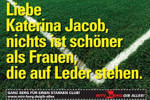 Spendenaufruf an die Schauspielerin: Katerina Jacob hat ihren Scheck an die Fussballer schon ausgestellt.