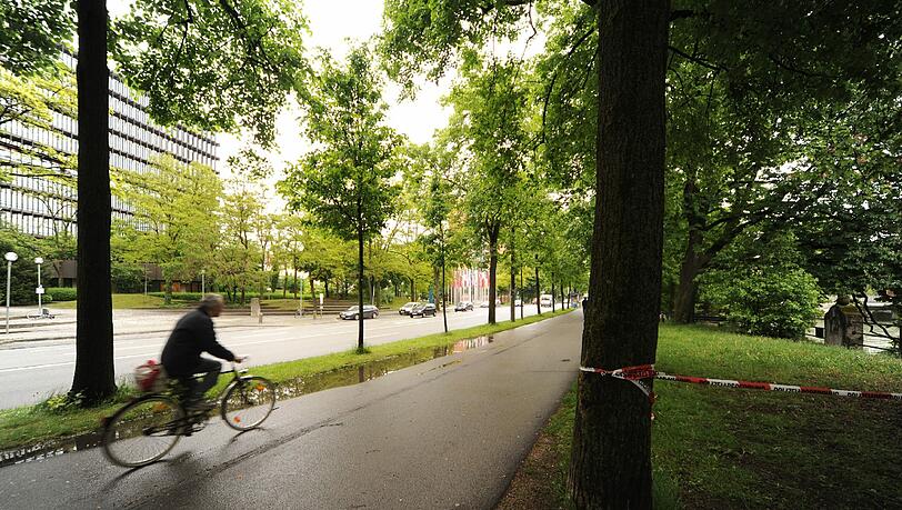 Tatort: Der Radweg in der Erhardtstraße am Isarufer. Hier stach der Unbekannte zu. Tatort: Der Radweg in der Erhardtstraße am Isarufer. Hier stach der Unbekannte zu.