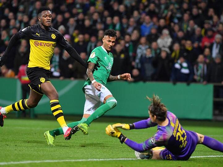 Werder-Neuzugang Davie Selke sorgte für die Führung beim Bremer Sieg gegen Dortmund.