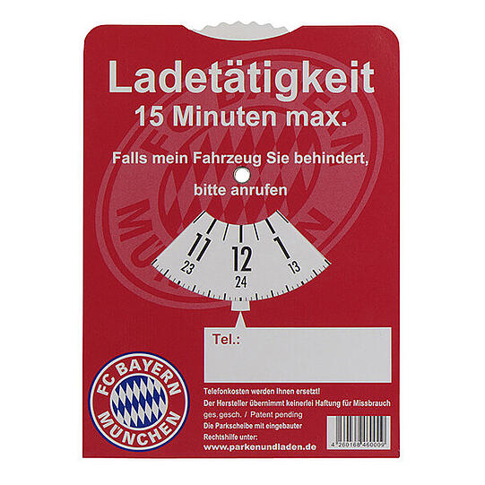 Auch interessant für Leute, die mal mehr zu transportieren haben: Die patentierte zweiseitige Parkscheibe zeigt auf der Rückseite die "Ladetätigkeit" an