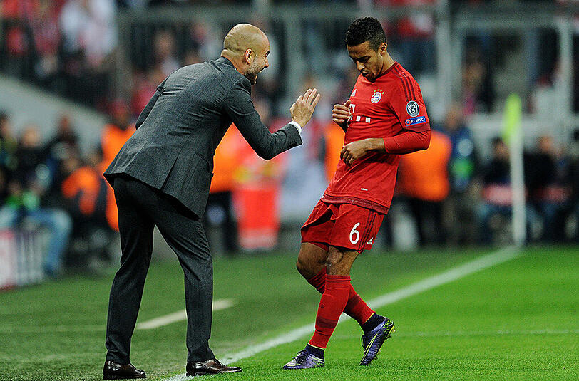 Nicht immer nur ein Herz und eine Seele: Pep Guardiola und Thiago.