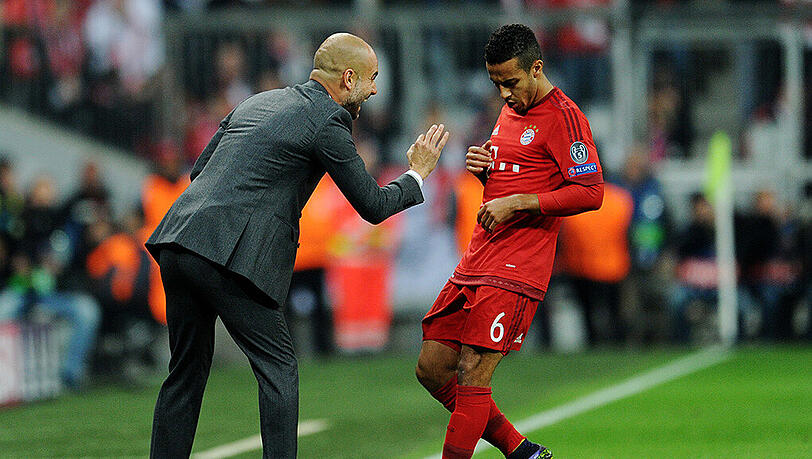 Nicht immer nur ein Herz und eine Seele: Pep Guardiola und Thiago. Nicht immer nur ein Herz und eine Seele: Pep Guardiola und Thiago.